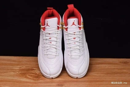 UNIVERSITY JORDAN 12 WHITE FIBA AIR RED 0819